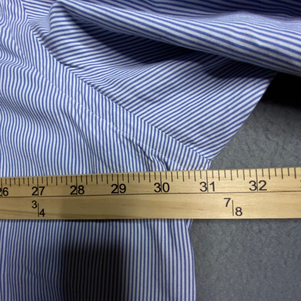 Ralph Lauren Classic Fit Blue Stripe Button Down Shirt Mens 3XLT Tall - Picture 2 of 8